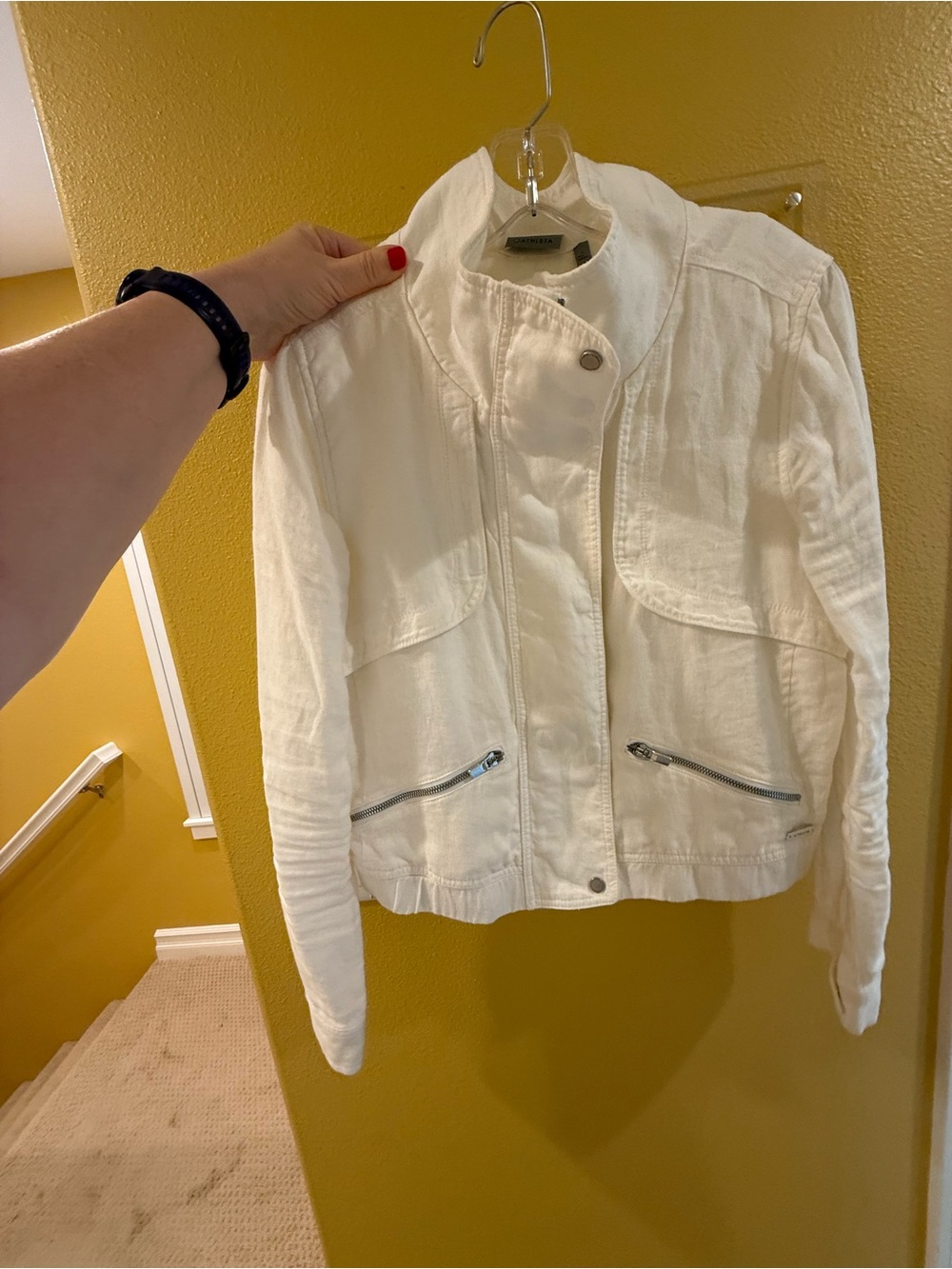 Athleta White Lightweight Utility Jacket